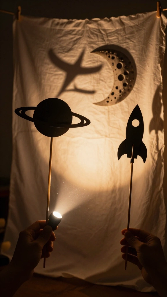 Cardstock Planetary Shadow Puppets