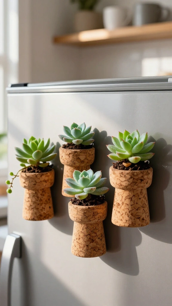Magnetic Mini Cork Succulents