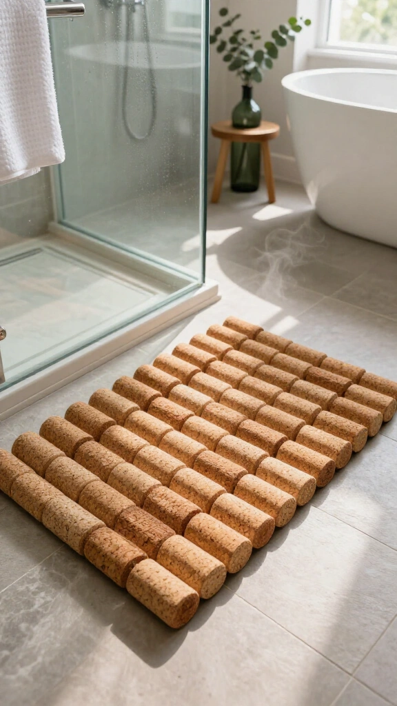 Luxurious Wine Cork Bath Mat