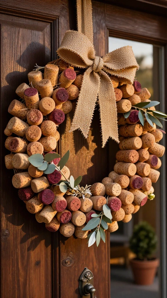 Year-Round Wine Cork Wreath