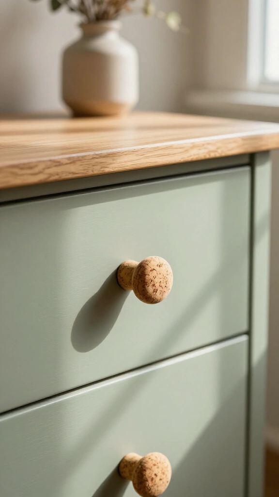 Upcycled Cork Cabinet Knobs
