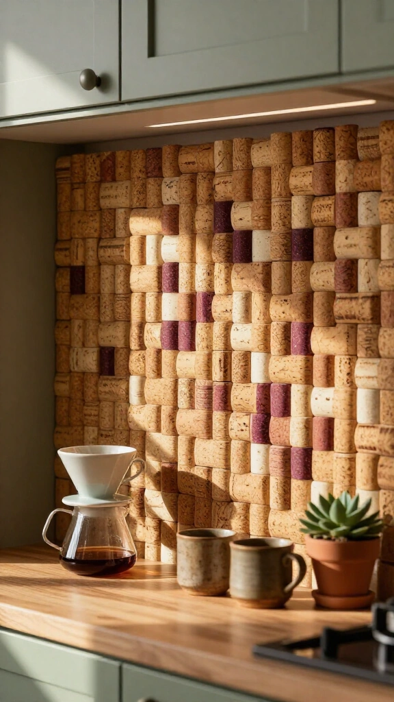 Wine Cork Kitchen Backsplash