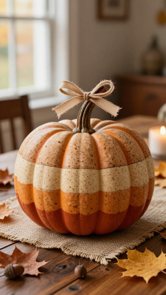 Ombre Cork Fall Pumpkin