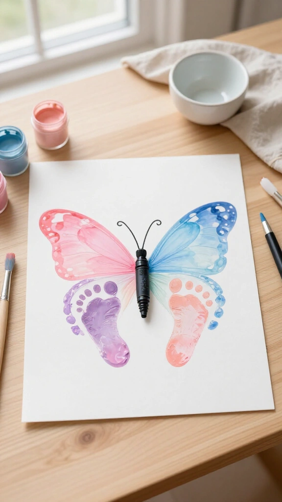 Baby Footprint Butterfly