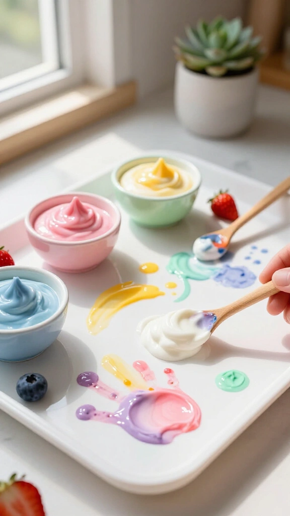 Edible Greek Yogurt Finger Paint
