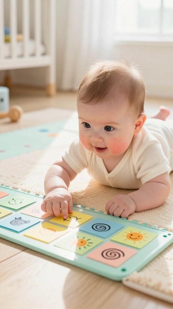 Tummy Time Sticky Note Peekaboo