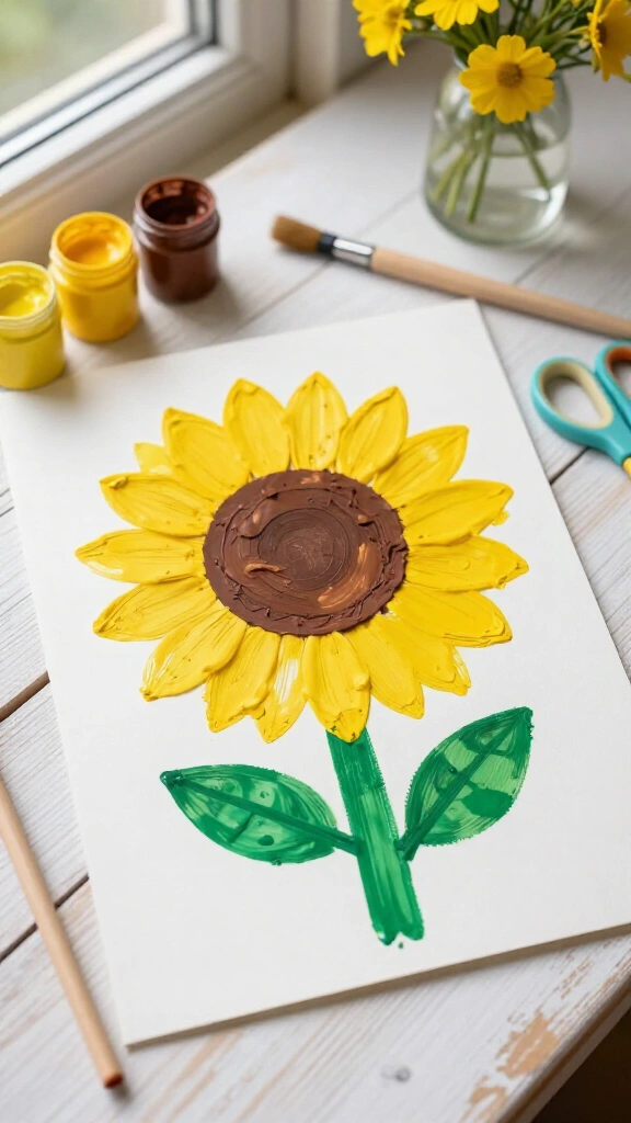 Tiny Handprint Sunflowers