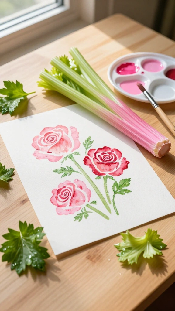 Celery Stalk Rose Prints