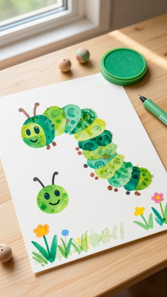 Fingerprint Caterpillar Garden