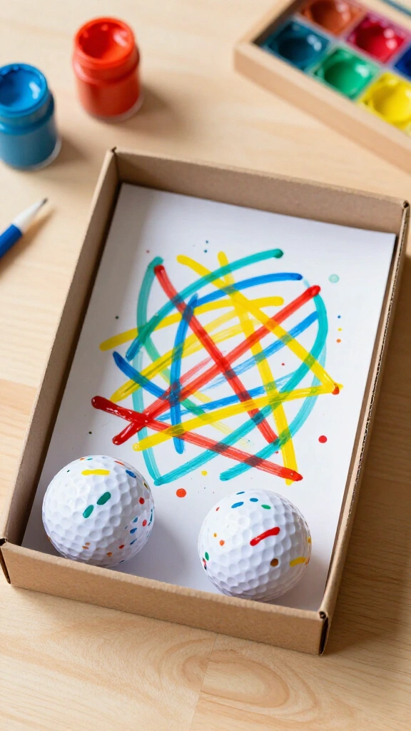 Rolling Ball Painted Box
