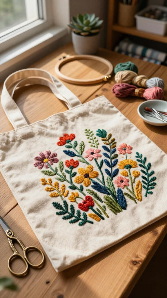 Custom Embroidered Canvas Tote Bags