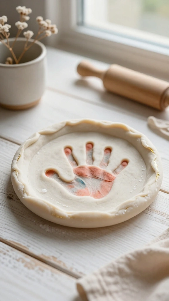 Salt Dough Handprint Keepsake Dish