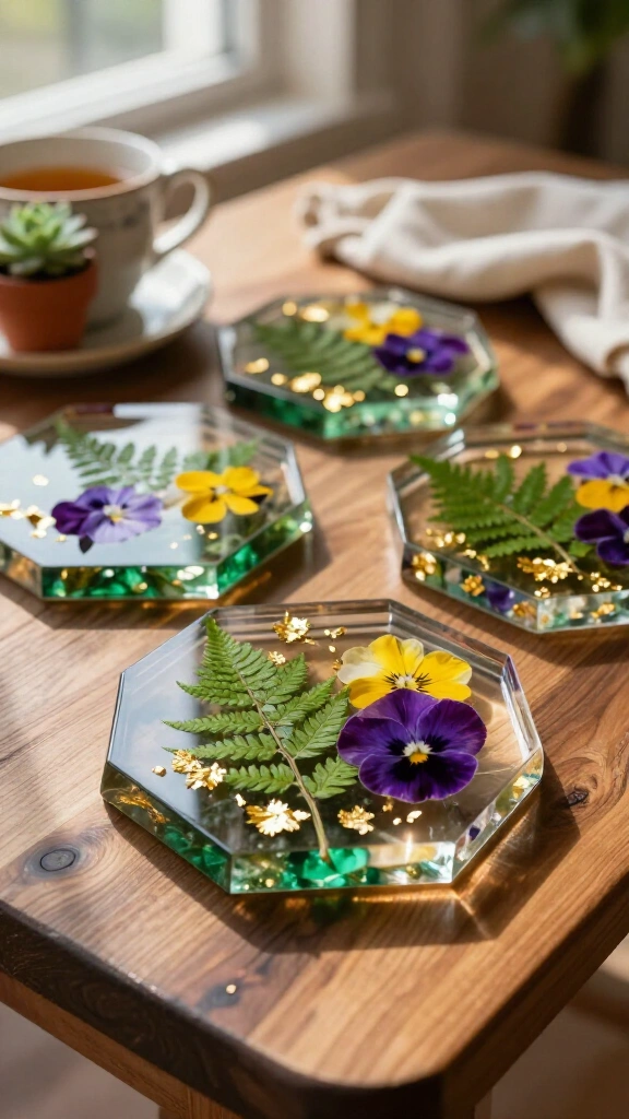 Botanical Resin Coasters