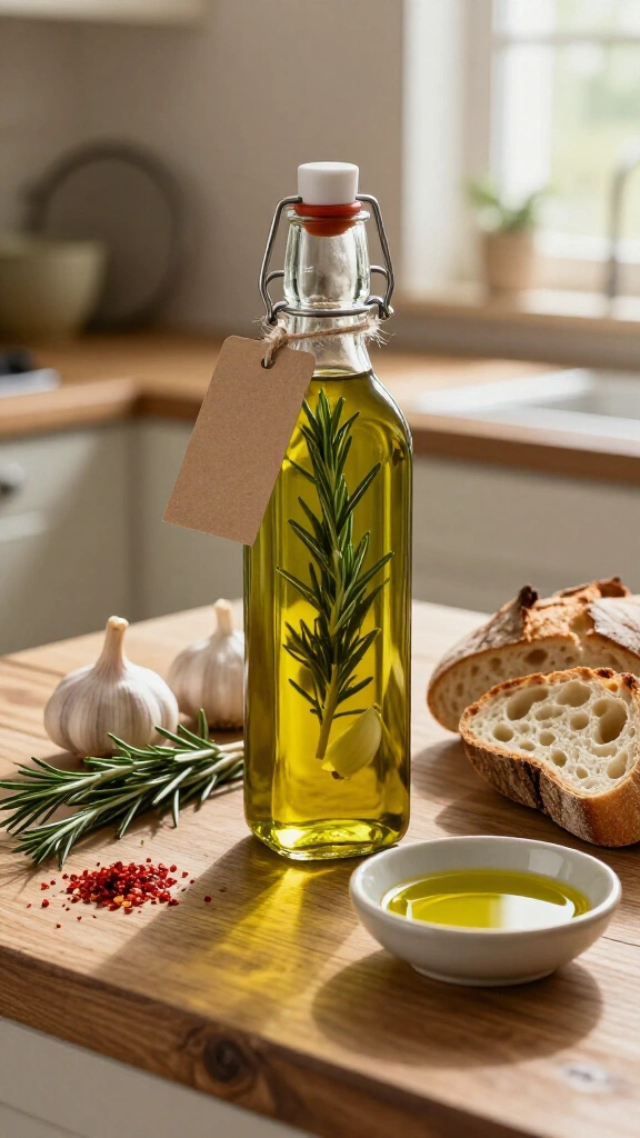 Rosemary and Garlic Infused Olive Oil