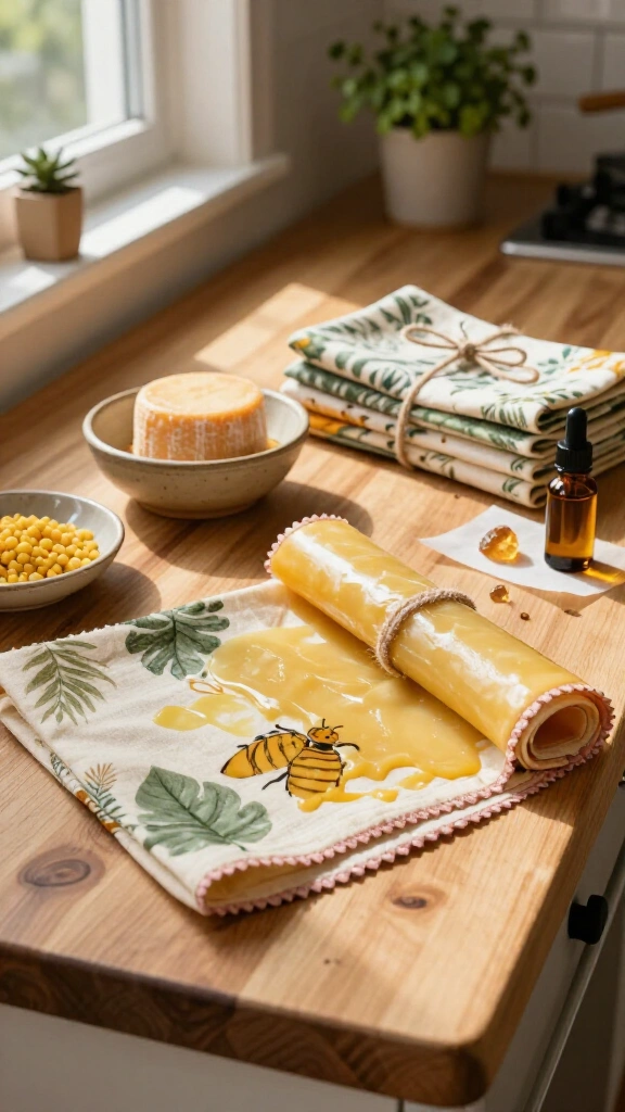 Eco-Friendly Reusable Beeswax Food Wraps