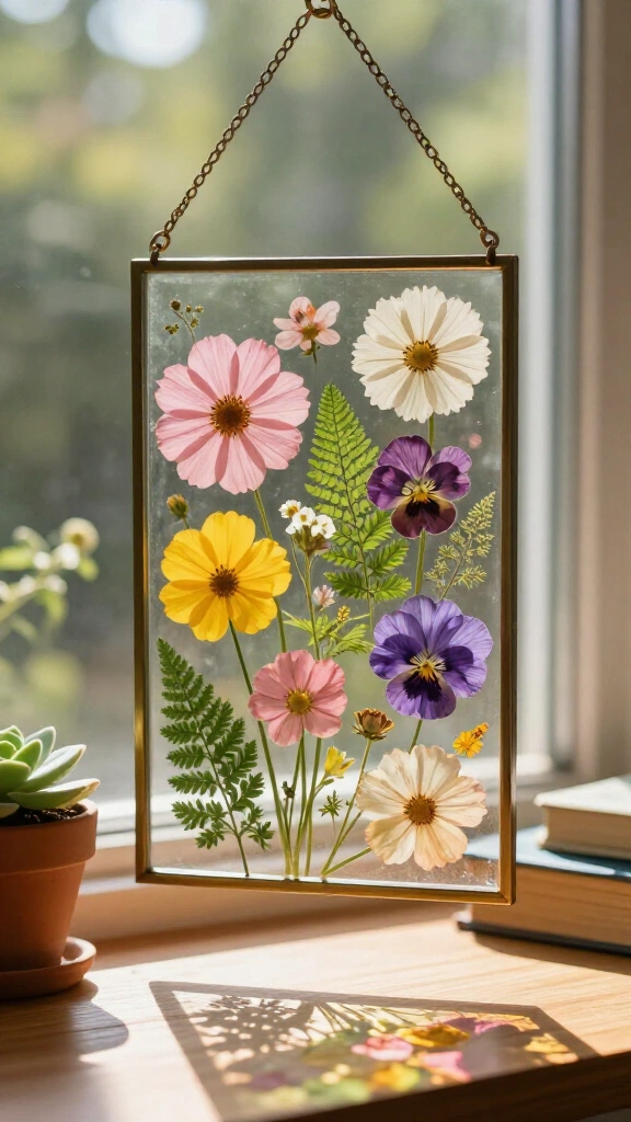 Pressed Flower Glass Floating Frames