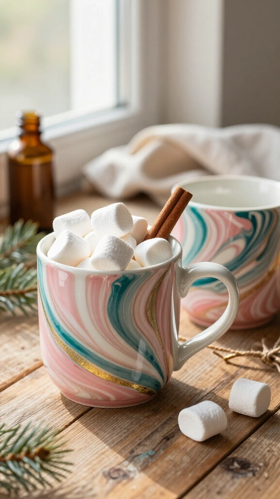 Marbled Ceramic Coffee Mugs