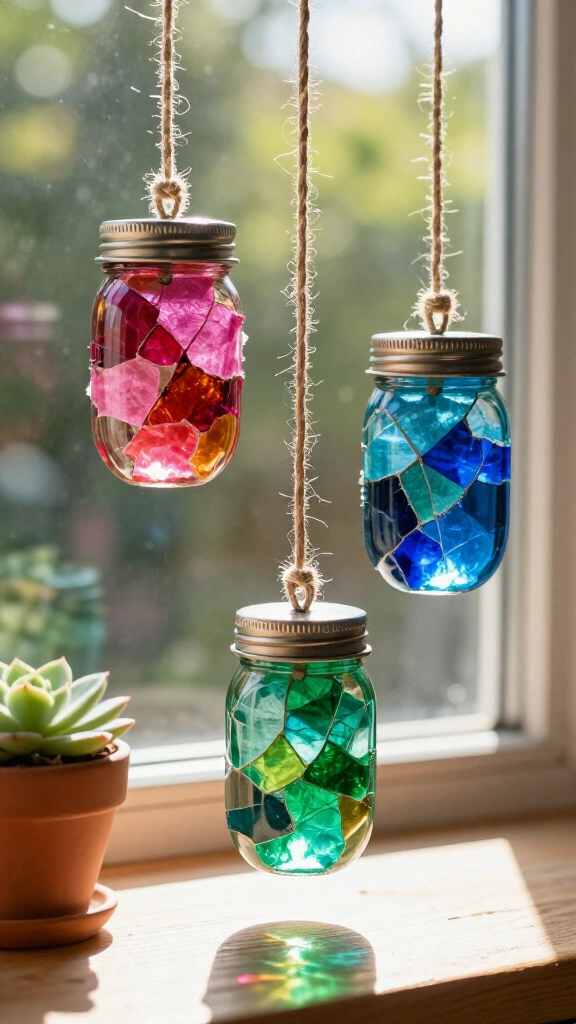 Tissue Paper Mason Jar Lids