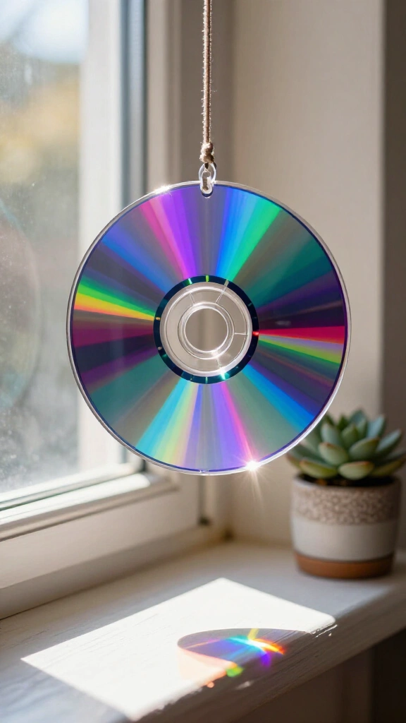 Recycled CD Rainbow Makers