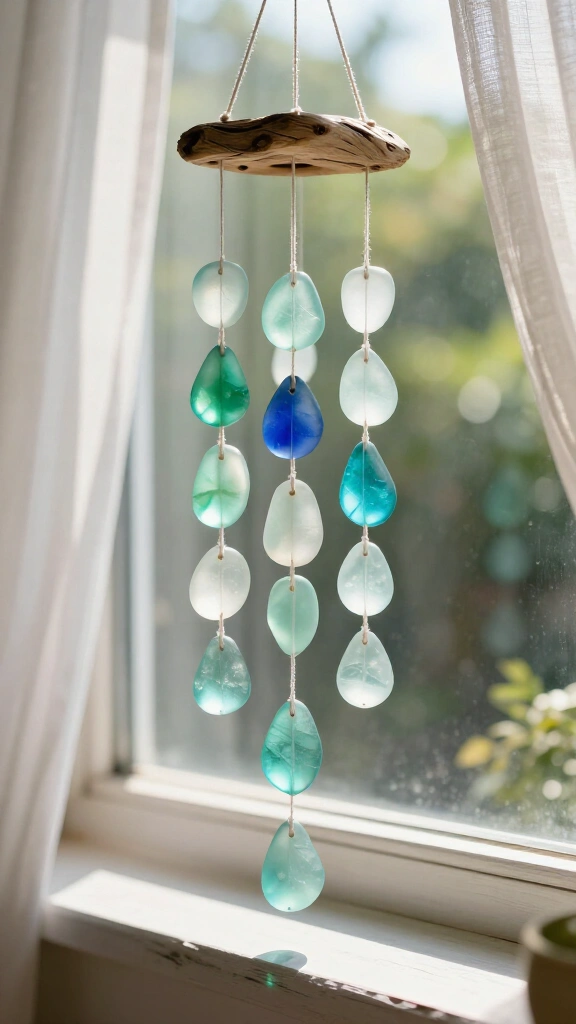 Sea Glass Wind Chime Catchers