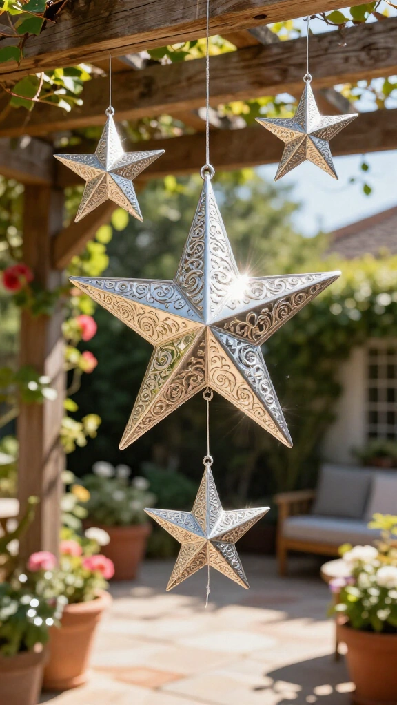 Aluminum Can Filigree Stars
