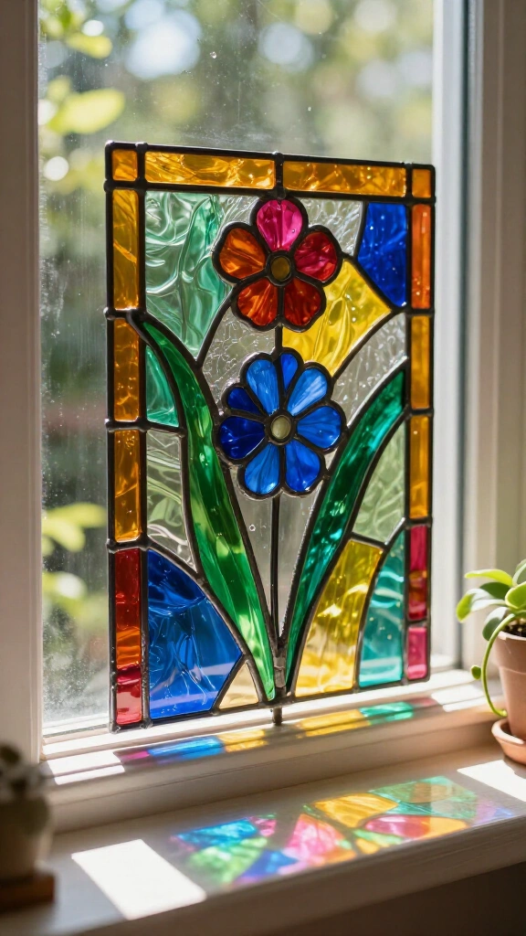 Gel Cling Stained Glass Art