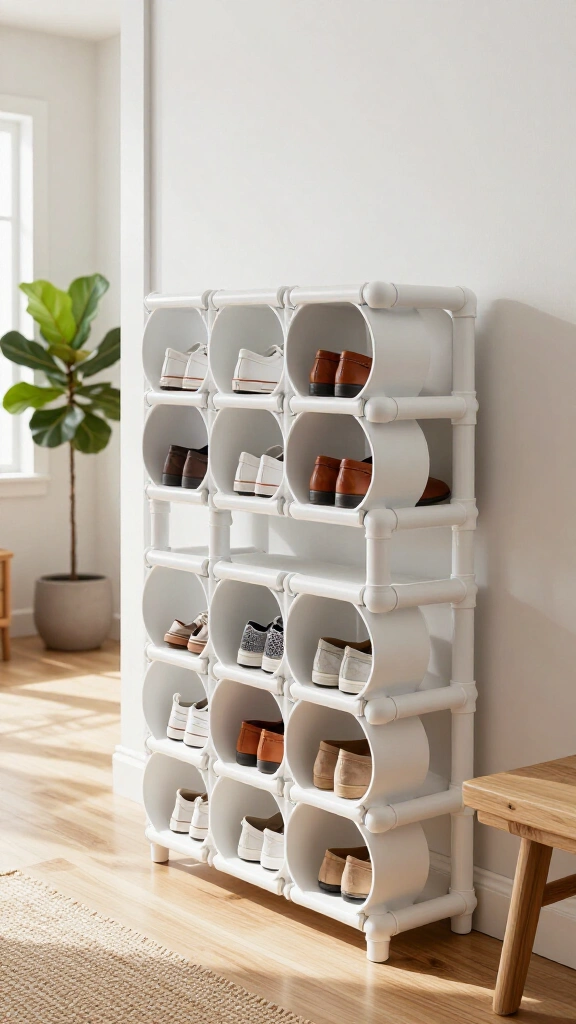 Modular Shoe Storage Wall