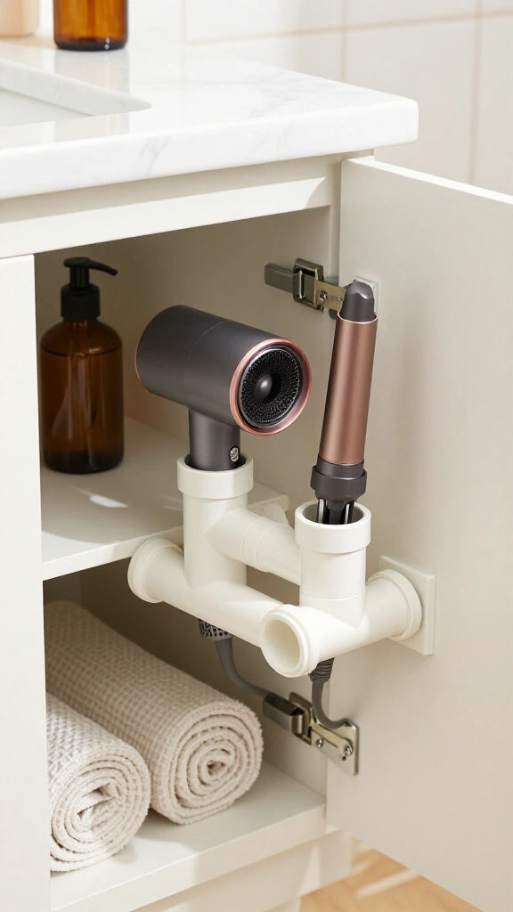 Bathroom Hair Styling Tool Caddy