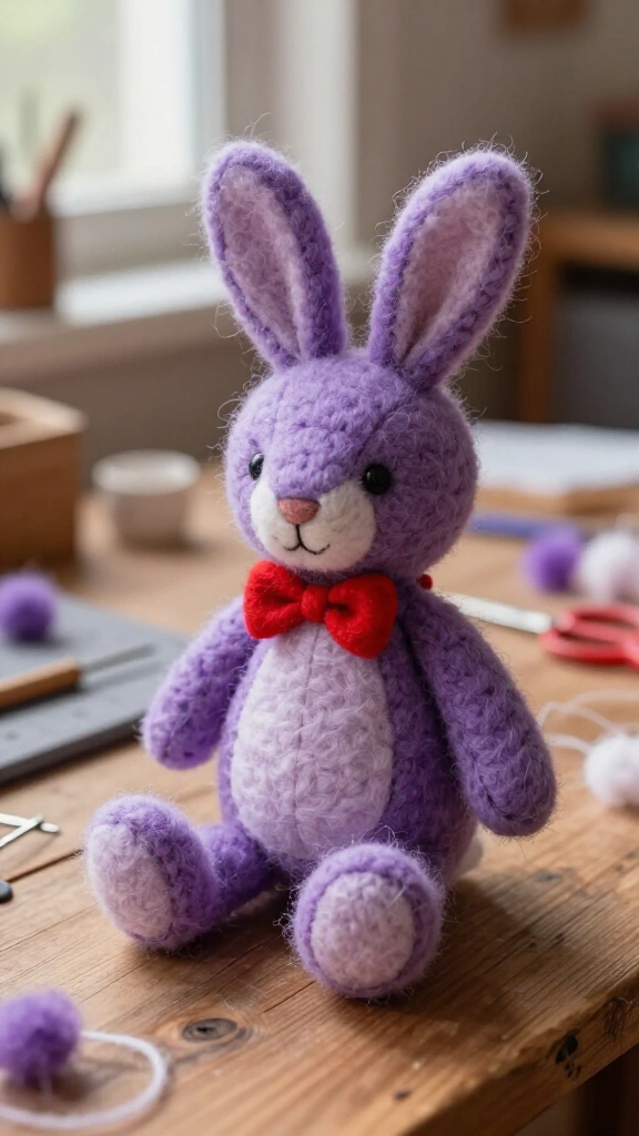 Needle-Felted Bonnie Plushie