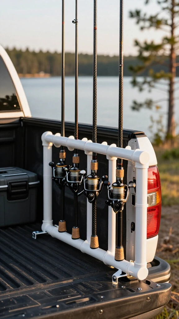 Safe Fishing Rod Transport Rack