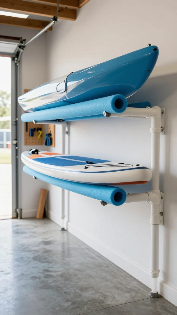Wall-Mounted Kayak and Paddleboard Cradle