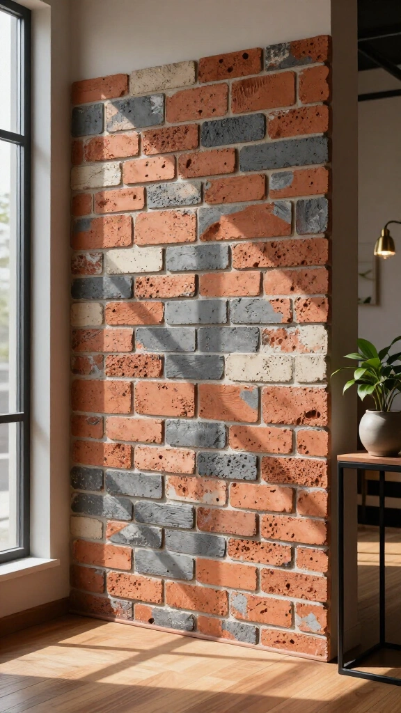 Faux 3D Brick Wall Panels