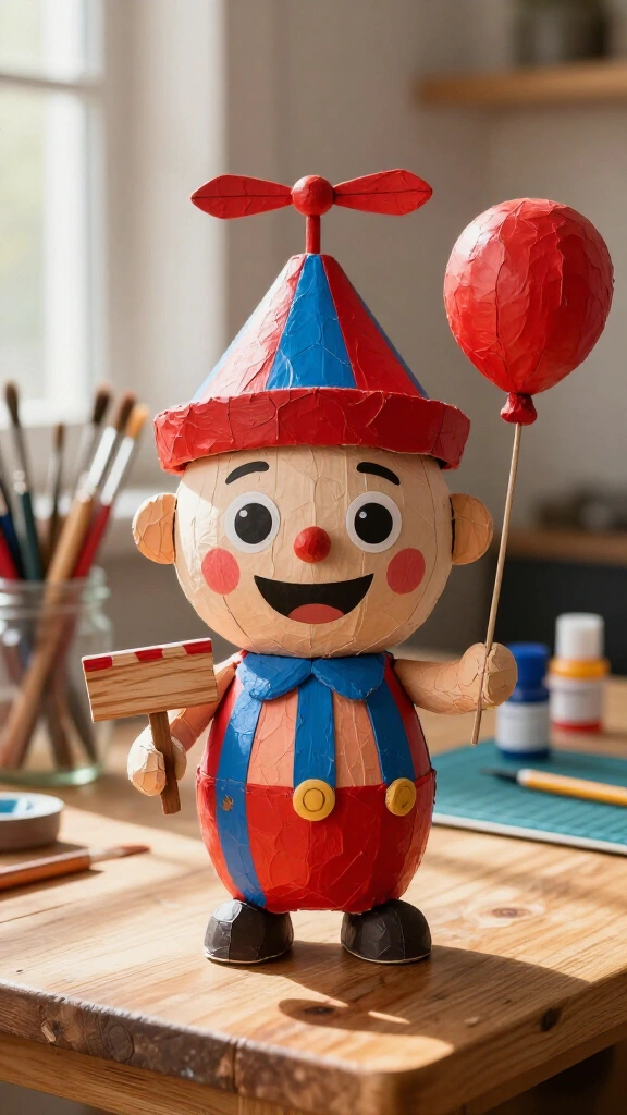 Balloon Boy Paper Mache Character Prop