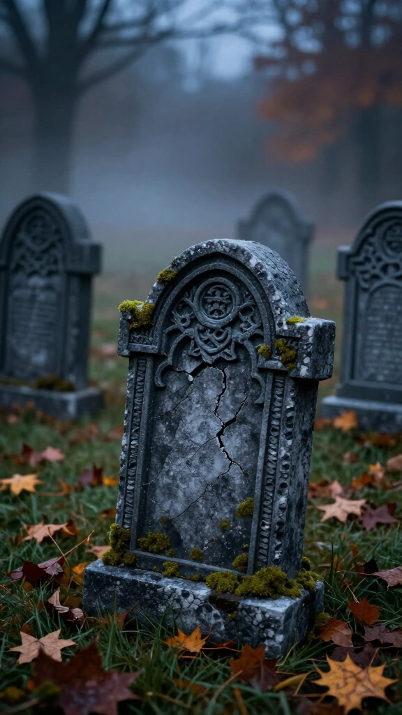 Realistic Halloween Graveyard Tombstones