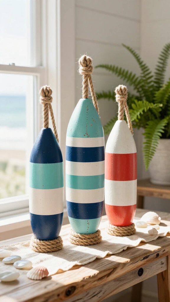 Coastal Nautical Buoy Decor