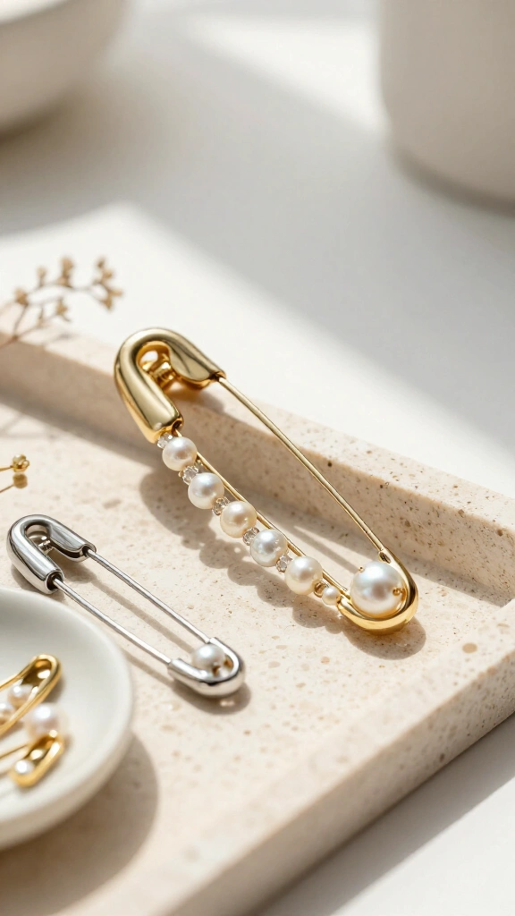 Minimalist Safety Pin Hair Barrette