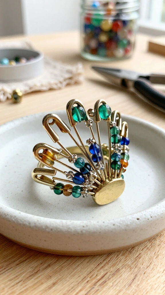Safety Pin Statement Ring