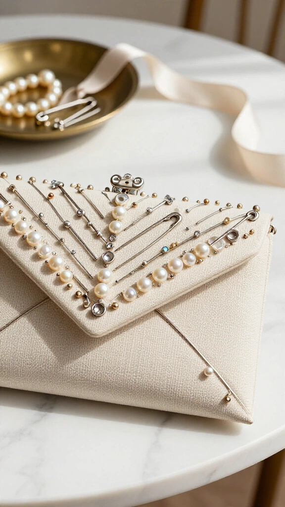 Bedazzled Clutch Purse Accent