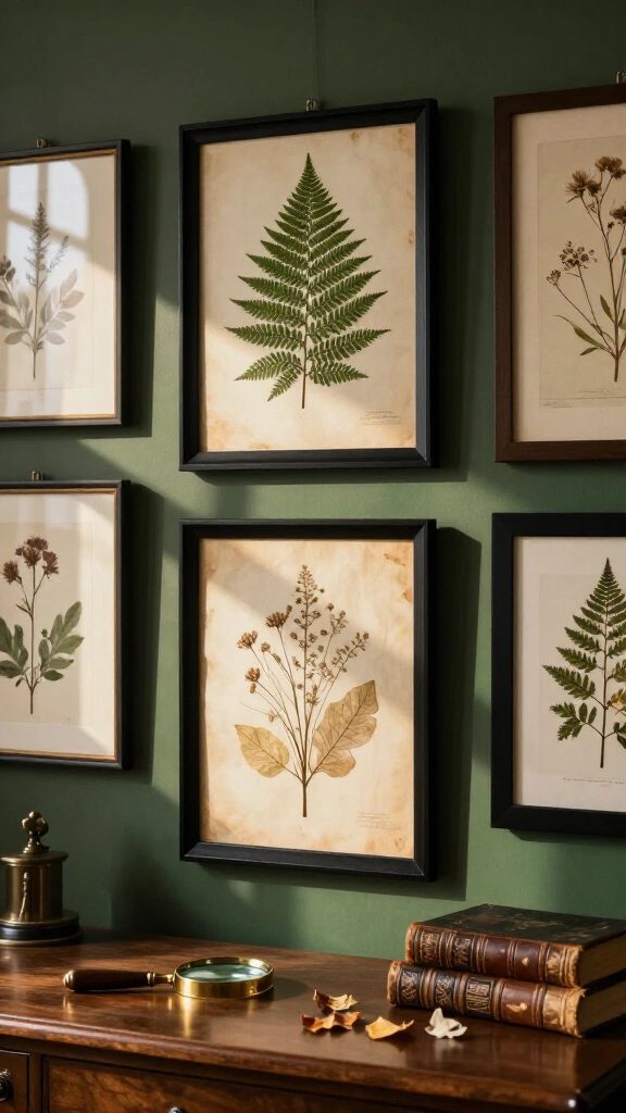 Botanical pressed-leaf book prints