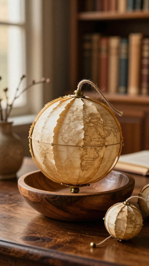 Strip-paper globe ornaments