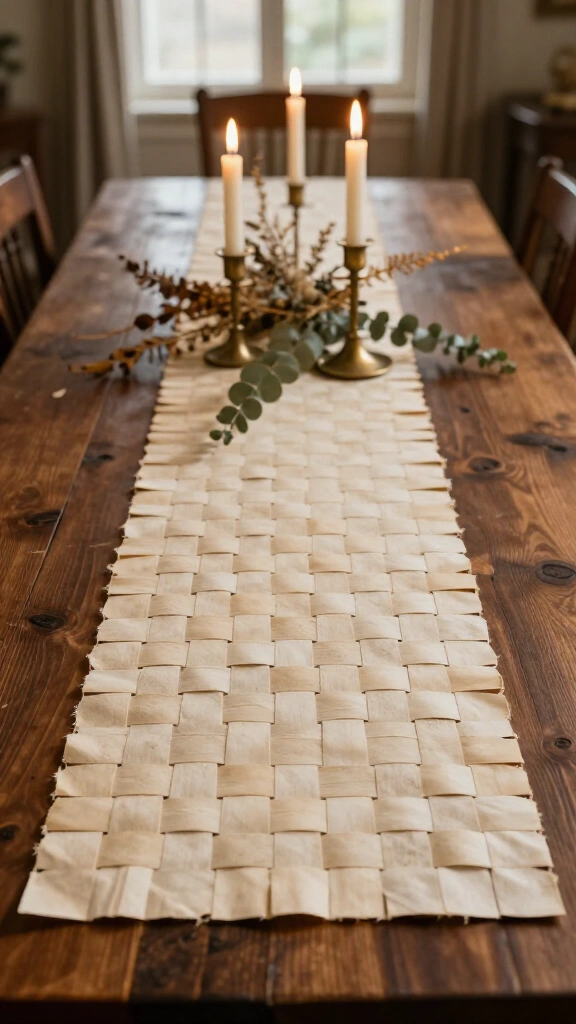 Woven page table runner