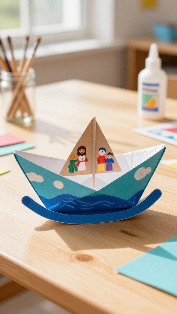 Calming the storm paper plate rocker