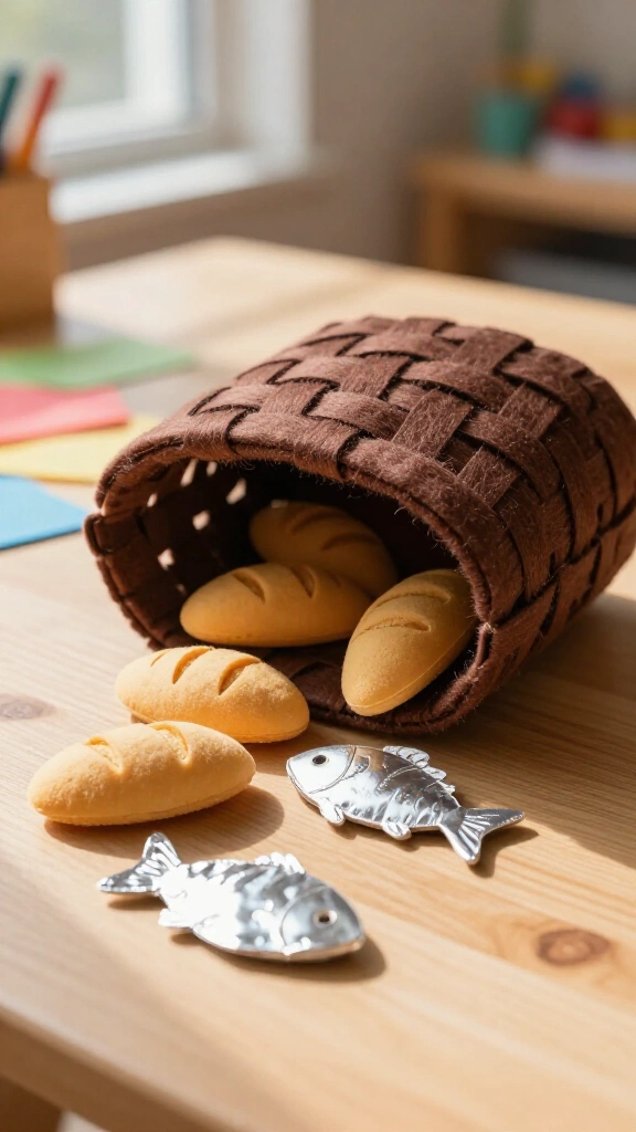Feeding the 5,000 felt basket