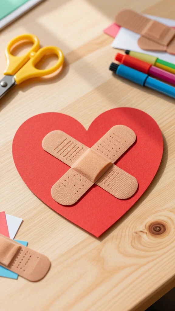 Good Samaritan bandage heart card