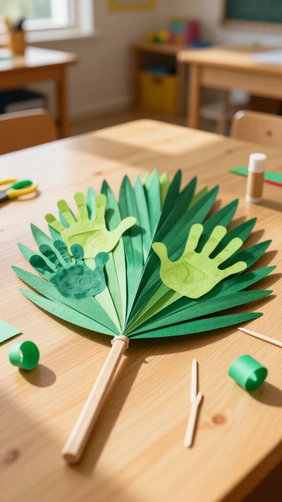 Palm Sunday handprint fronds