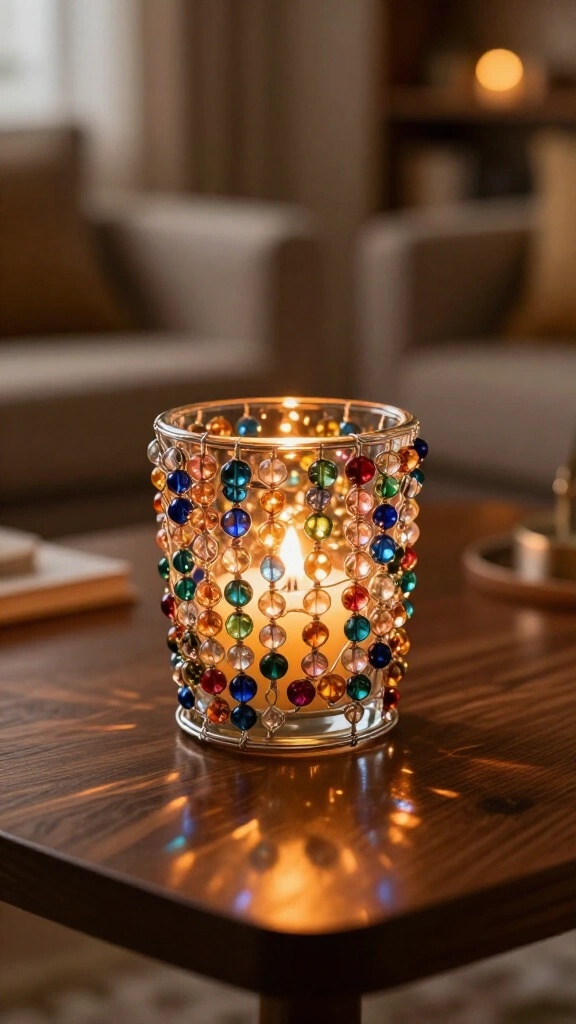 Beaded candle holders