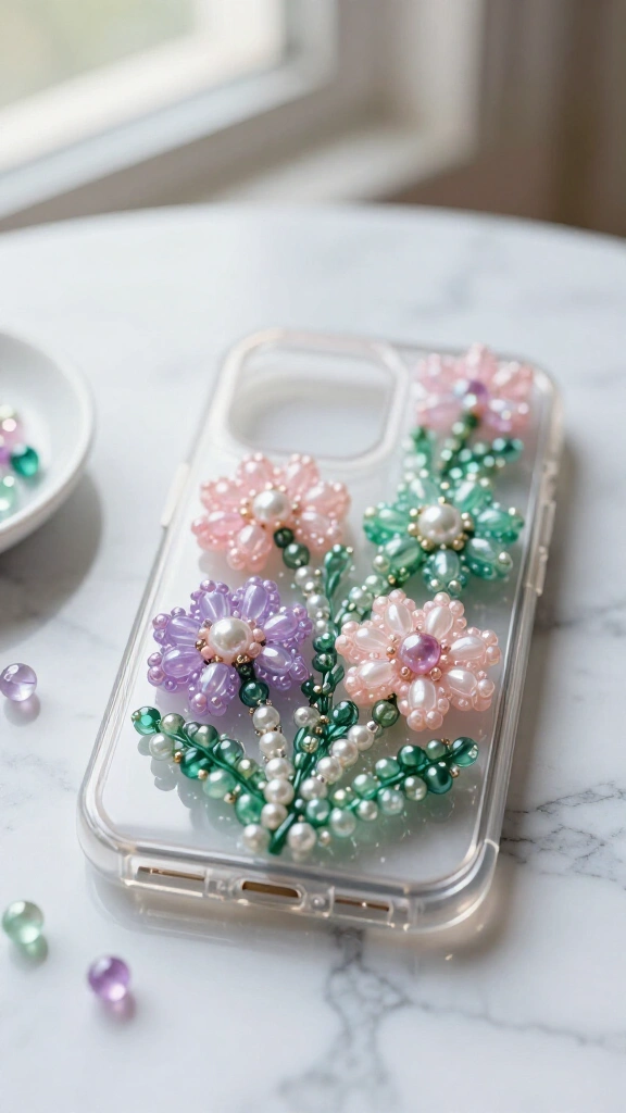Beaded phone case