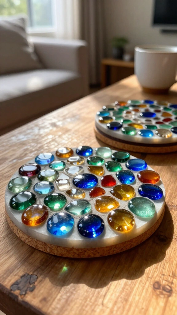 Beaded coasters