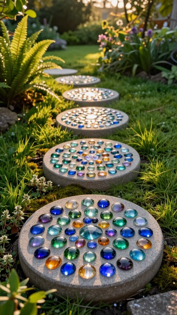 Glass bead stepping stones
