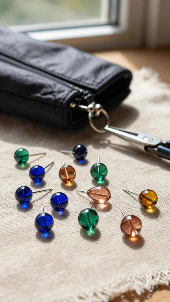Beaded zipper pulls